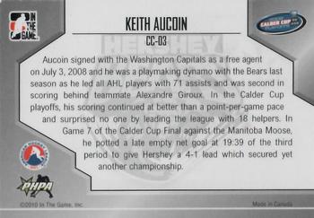 2009-10 In The Game Heroes and Prospects - Calder Cup Winners #CC-03 Keith Aucoin  Back
