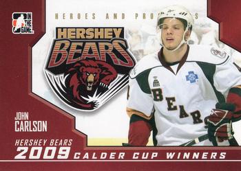 2009-10 In The Game Heroes and Prospects - Calder Cup Winners #CC-12 John Carlson  Front