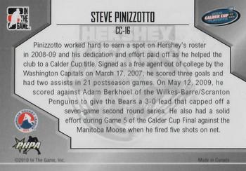 2009-10 In The Game Heroes and Prospects - Calder Cup Winners #CC-16 Steve Pinizzotto  Back