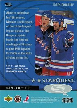 1997-98 Collector's Choice - StarQuest #SQ49 Mark Messier Back