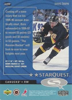 1997-98 Collector's Choice - StarQuest #SQ59 Pavel Bure Back