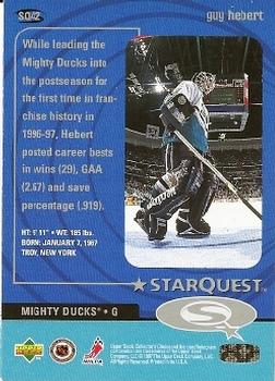 1997-98 Collector's Choice - StarQuest #SQ42 Guy Hebert Back