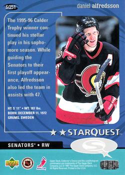 1997-98 Collector's Choice - StarQuest #SQ51 Daniel Alfredsson Back