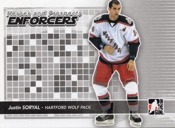 2009-10 In The Game Heroes and Prospects - Enforcers #E-03 Justin Soryal  Front