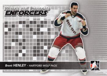 2009-10 In The Game Heroes and Prospects - Enforcers #E-10 Brett Henley Front