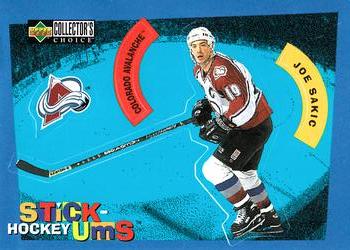1997-98 Collector's Choice - Hockey Stick-Ums #S19 Joe Sakic Front