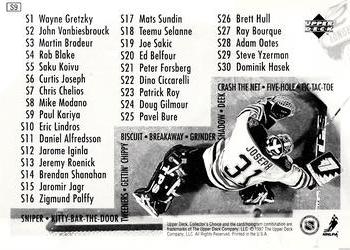 1997-98 Collector's Choice - Hockey Stick-Ums #S9 Paul Kariya Back