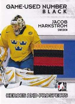 2009-10 In The Game Heroes and Prospects - Game Used Numbers #M-52 Jacob Markstrom  Front