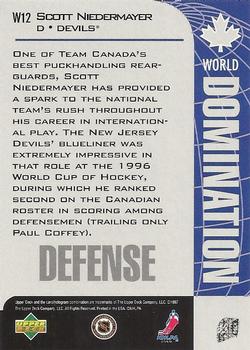 1997-98 Collector's Choice - World Domination #W12 Scott Niedermayer Back