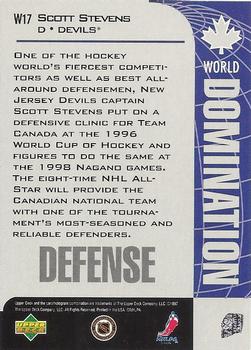 1997-98 Collector's Choice - World Domination #W17 Scott Stevens Back