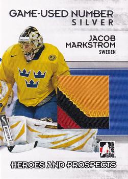 2009-10 In The Game Heroes and Prospects - Game Used Numbers Silver #M-52 Jacob Markstrom  Front