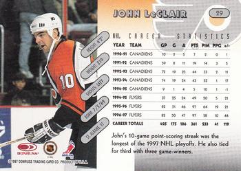 1997-98 Donruss #29 John LeClair Back