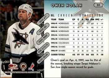 1997-98 Donruss #84 Owen Nolan Back
