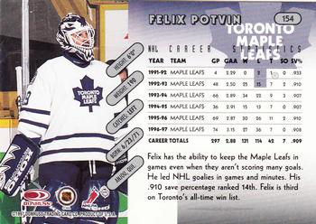 1997-98 Donruss #154 Felix Potvin Back