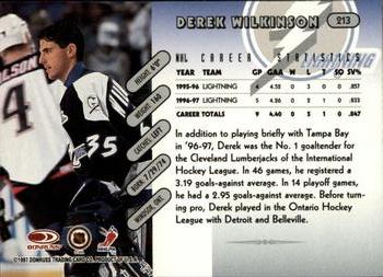 1997-98 Donruss #213 Derek Wilkinson Back