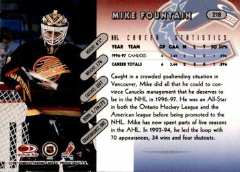 1997-98 Donruss #218 Mike Fountain Back