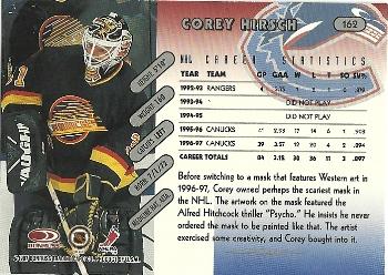 1997-98 Donruss #162 Corey Hirsch Back