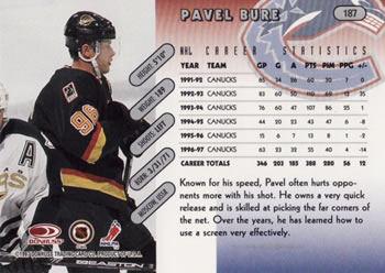 1997-98 Donruss #187 Pavel Bure Back