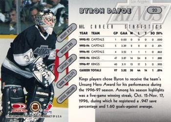 1997-98 Donruss #20 Byron Dafoe Back