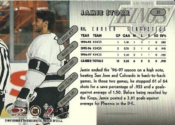 1997-98 Donruss #31 Jamie Storr Back