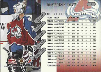 1997-98 Donruss #5 Patrick Roy Back