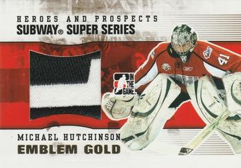 2009-10 In The Game Heroes and Prospects - Subway Series Emblems Gold #SSM-17 Michael Hutchinson  Front