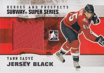 2009-10 In The Game Heroes and Prospects - Subway Series Jerseys #SSM-08 Yann Sauve  Front