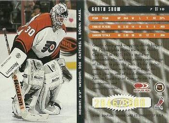 1997-98 Donruss - Between the Pipes #7 Garth Snow Back