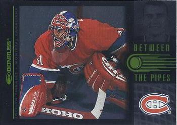1997-98 Donruss - Between the Pipes #10 Jocelyn Thibault Front