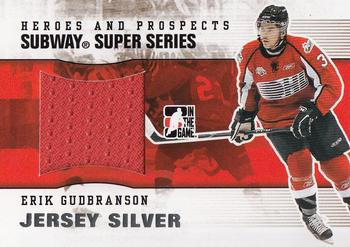 2009-10 In The Game Heroes and Prospects - Subway Series Jerseys Silver #SSM-18 Erik Gudbranson  Front