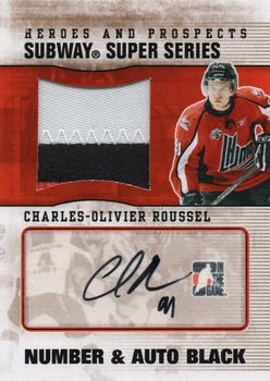 2009-10 In The Game Heroes and Prospects - Subway Series Numbers Autographs #SSA-CR Charles-Olivier Roussel  Front