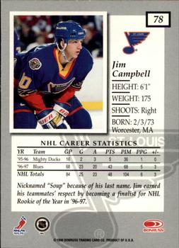 1997-98 Donruss Elite #78 Jim Campbell Back