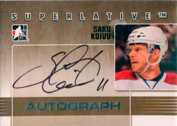 2009-10 In The Game Superlative - Autographs #A-SK Saku Koivu  Front