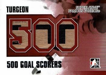 2009-10 In The Game Superlative - Famous Fabrics 500 Goal Scorers Sticks Silver #GSS-34 Pierre Turgeon  Front