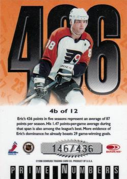 1997-98 Donruss Elite - Prime Numbers #4b Eric Lindros Back