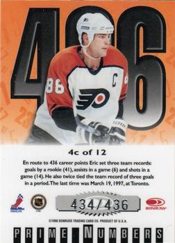 1997-98 Donruss Elite - Prime Numbers #4c Eric Lindros Back
