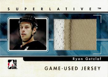 2009-10 In The Game Superlative - Game Used Jerseys Gold #GUJ05 Ryan Getzlaf  Front