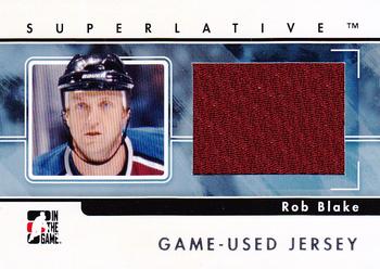 2009-10 In The Game Superlative - Game Used Jerseys Silver #GUJ-22 Rob Blake  Front