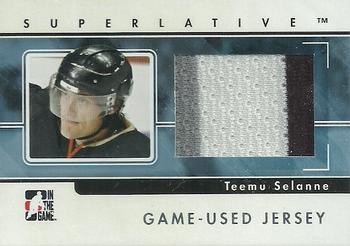 2009-10 In The Game Superlative - Game Used Jerseys Silver #GUJ-07 Teemu Selanne  Front