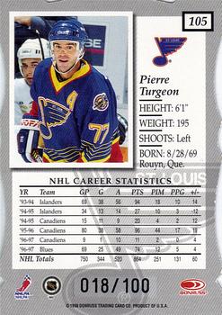 1997-98 Donruss Elite - Status #105 Pierre Turgeon Back