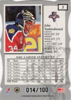 1997-98 Donruss Elite - Status #3 John Vanbiesbrouck Back