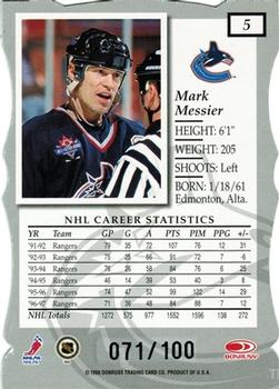 1997-98 Donruss Elite - Status #5 Mark Messier Back