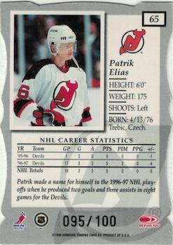 1997-98 Donruss Elite - Status #65 Patrik Elias Back