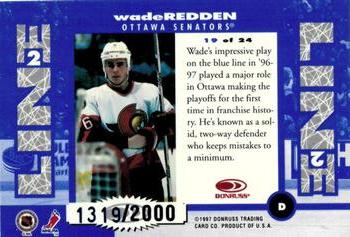 1997-98 Donruss - Line 2 Line #19 Wade Redden Back