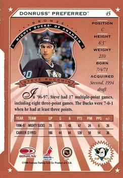 1997-98 Donruss Preferred - Cut to the Chase #45 Steve Rucchin Back