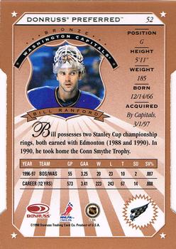 1997-98 Donruss Preferred - Cut to the Chase #52 Bill Ranford Back