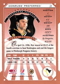 1997-98 Donruss Preferred - Cut to the Chase #33 Petr Nedved Back