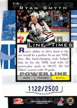 1997-98 Donruss Preferred - Line of the Times #1-A Ryan Smyth Back