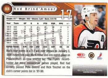 1997-98 Donruss Priority #33 Rod Brind'Amour Back