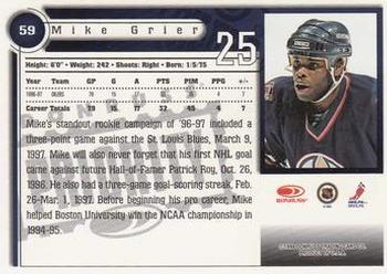 1997-98 Donruss Priority #59 Mike Grier Back